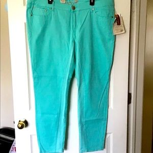 Turquoise skinny jean, Seven 7